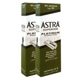 Astra Superior Platinum Double Edge Shaving Razor Blades 200 pcs Barber Favored