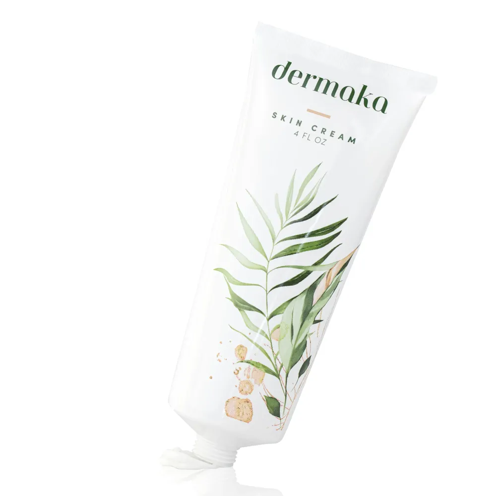 Dermaka All-Natural Cream 4 oz - Moisturizing Lotion with Arnica, Green Tea, Chamomile & Vitamin E - Hydrating, Fast-Absorbing & Non-Greasy Formula for Healthy-Looking Skin