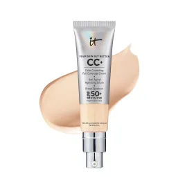 IT Cosmetics Your Skin But Better CC+ Cream, Light (W) - Color Correcting Cream, Full-Coverage Foundation, Hydrating Serum & SPF 50+ Sunscreen - Natural Finish - 1.08 fl oz IT Cosmetics Your Skin But Better CC+ Cream, Light (W) - Color Correcting Cream, Full-Coverage Foundation, Hydrating Serum & SPF 50+ Sunscreen - Natural Finish - 1.08 fl oz