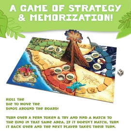 Peaceable Kingdom Dinosaur Escape Cooperative Memory Game of Logic and Luck for 2 to 4 Kids Ages 4+