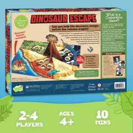 Peaceable Kingdom Dinosaur Escape Cooperative Memory Game of Logic and Luck for 2 to 4 Kids Ages 4+