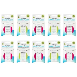 DrTung\'s Smart Floss - Natural Floss, PTFE & PFAS Free Floss, Gentle on Gums, Expands & Stretches, BPA Free - Cardamom Flavor, Colors Vary (10 Pack)