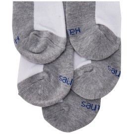 Hanes Boys Socks, Double Tough Cushioned Ankle And No Show, 12-pair Packs Athletic-socks, Ankle - White/Grey Bottom - 12 Pack, Large US Hanes Boys Socks, Double Tough Cushioned Ankle And No Show, 12-pair Packs Athletic-socks, Ankle - White/Grey Bottom - 12 Pack, Large US