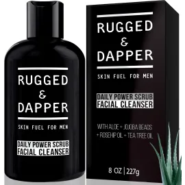 RUGGED & DAPPER - Daily Mens Face Wash + Scrub - 5 Month Supply - Deep Exfoliating Cleanser - Prevents Breakouts - Acne Face Wash Men\'s - USA Made with Natural Ingredients RUGGED & DAPPER - Daily Mens Face Wash + Scrub - 5 Month Supply - Deep Exfoliating Cleanser - Prevents Breakouts - Acne Face Wash Men\'s - USA Made with Natural Ingredients