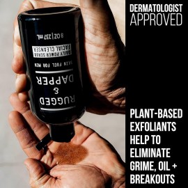 RUGGED & DAPPER - Daily Mens Face Wash + Scrub - 5 Month Supply - Deep Exfoliating Cleanser - Prevents Breakouts - Acne Face Wash Men\'s - USA Made with Natural Ingredients