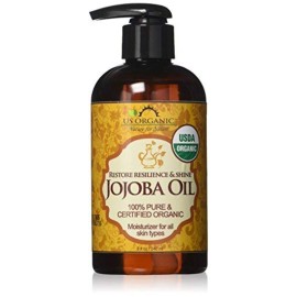 US Organic Jojoba Oil, USDA Certified Organic,100% Pure & Natural, Cold Pressed Virgin, Unrefined, Haxane Free, Sourced from Middle East directly (Large (8oz, 240ml))