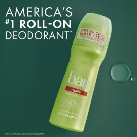 Ban Original Unscented 24-hour Invisible Antiperspirant, 3.5oz Roll-on Deodorant, 4-pack, Underarm Wetness Protection, with Odor-fighting Ingredients Ban Original Unscented 24-hour Invisible Antiperspirant, 3.5oz Roll-on Deodorant, 4-pack, Underarm Wetness Protection, with Odor-fighting Ingredients