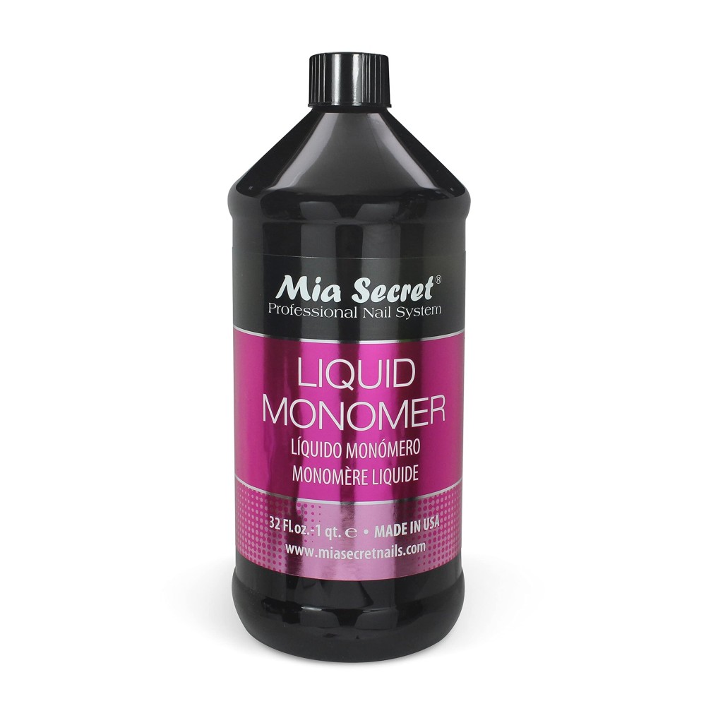 32 oz Mia Secret Liquid Monomer - Professional Acrylic Nail Liquid for Acrylic Powder - EMA monomer acrylic nail liquid