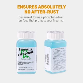 Brownells Oxpho-Blue Liquid Gun Blue, Cold Bluing Solution, Gunsmithing Tools Maintenance Cleaning Supplies, Professional Grade, 4 Fl oz. (118.2 mL) Brownells Oxpho-Blue Liquid Gun Blue, Cold Bluing Solution, Gunsmithing Tools Maintenance Cleaning Supplies, Professional Grade, 4 Fl oz. (118.2 mL)
