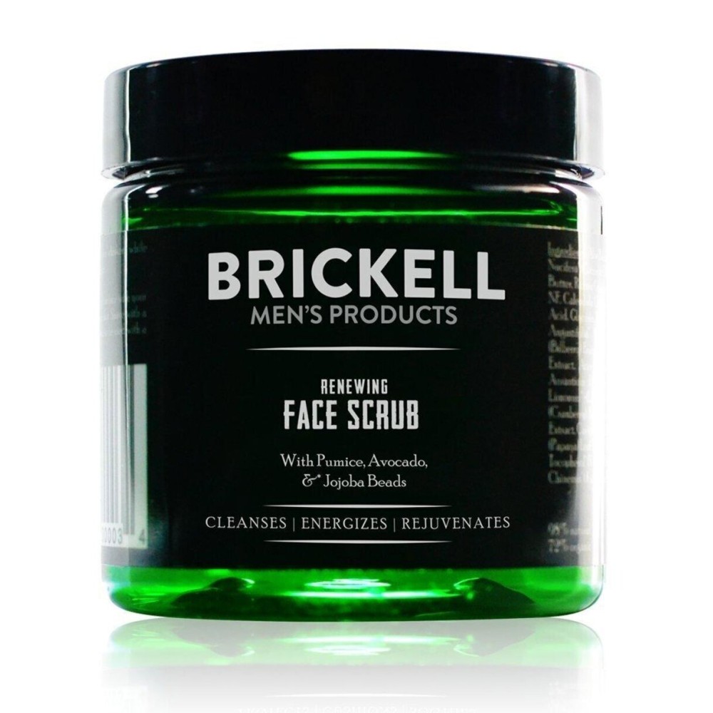 Brickell Men\'s Renewing Face Scrub for Men, Natural and Organic Deep Exfoliating Facial Scrub Formulated with Jojoba Beads, Coffee Extract and Pumice, 4 Ounce, Scented Brickell Men\'s Renewing Face Scrub for Men, Natural and Organic Deep Exfoliating Facial Scrub Formulated with Jojoba Beads, Coffee Extract and Pumice, 4 Ounce, Scented