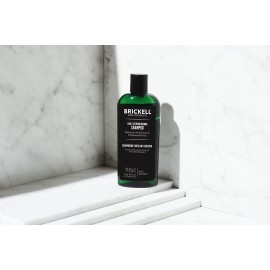 Brickell Men\'s Products Daily Strengthening Shampoo for Men, Natural and Organic Featuring Mint and Tea Tree Oil To Soothe Dry and Itchy Scalp, Sulfate Free and Paraben Free, 8 Ounce, Scented