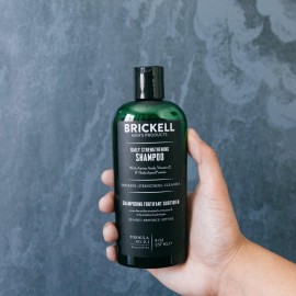 Brickell Men\'s Products Daily Strengthening Shampoo for Men, Natural and Organic Featuring Mint and Tea Tree Oil To Soothe Dry and Itchy Scalp, Sulfate Free and Paraben Free, 8 Ounce, Scented