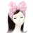 Shintop Women Fashion Lovely Soft Carol Fleece Bowknot Bow Makeup Cosmetic Shower Elastic Hair Band Hairlace Headband (Pink Polka dots)