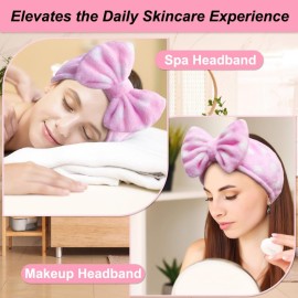 Shintop Women Fashion Lovely Soft Carol Fleece Bowknot Bow Makeup Cosmetic Shower Elastic Hair Band Hairlace Headband (Pink Polka dots) Shintop Women Fashion Lovely Soft Carol Fleece Bowknot Bow Makeup Cosmetic Shower Elastic Hair Band Hairlace Headband (Pink Polka dots)