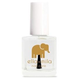 ella+mila In a Rush Fast Dry Top Coat Nail Polish with High Glossy Shine. This clear nail polish features a UV inhibitor to resist yellowing and comes in a 0.45 fl oz bottle ella+mila In a Rush Fast Dry Top Coat Nail Polish with High Glossy Shine. This clear nail polish features a UV inhibitor to resist yellowing and comes in a 0.45 fl oz bottle