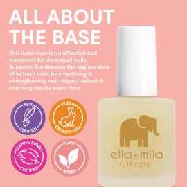 ella+mila All About the Base - Coat Nail Polish - Long-lasting Ridge Filler Base Coat - Nail Care that Helps Smooth & Fill Natural Nails (0.45 fl oz) ella+mila All About the Base - Coat Nail Polish - Long-lasting Ridge Filler Base Coat - Nail Care that Helps Smooth & Fill Natural Nails (0.45 fl oz)