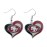 Aminco NFL San Francisco 49ers Swirl Heart Earrings,Team Color,One Size