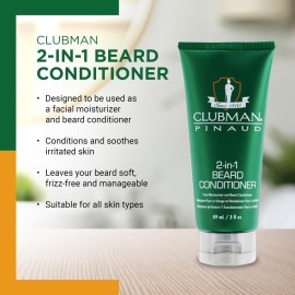 Clubman Pinaud 2-in-1 Beard Conditioner and Face Moisturizer, 3 oz Clubman Pinaud 2-in-1 Beard Conditioner and Face Moisturizer, 3 oz