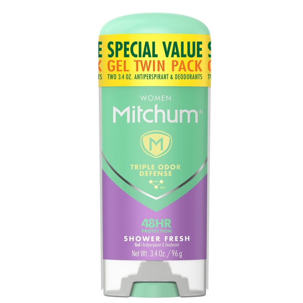 Mitchum Women\'s Deodorant, Antiperspirant Stick, Triple Odor Defense Gel, 48 Hr Protection, Shower Fresh, 3.4 Oz (Pack of 2) Mitchum Women\'s Deodorant, Antiperspirant Stick, Triple Odor Defense Gel, 48 Hr Protection, Shower Fresh, 3.4 Oz (Pack of 2)
