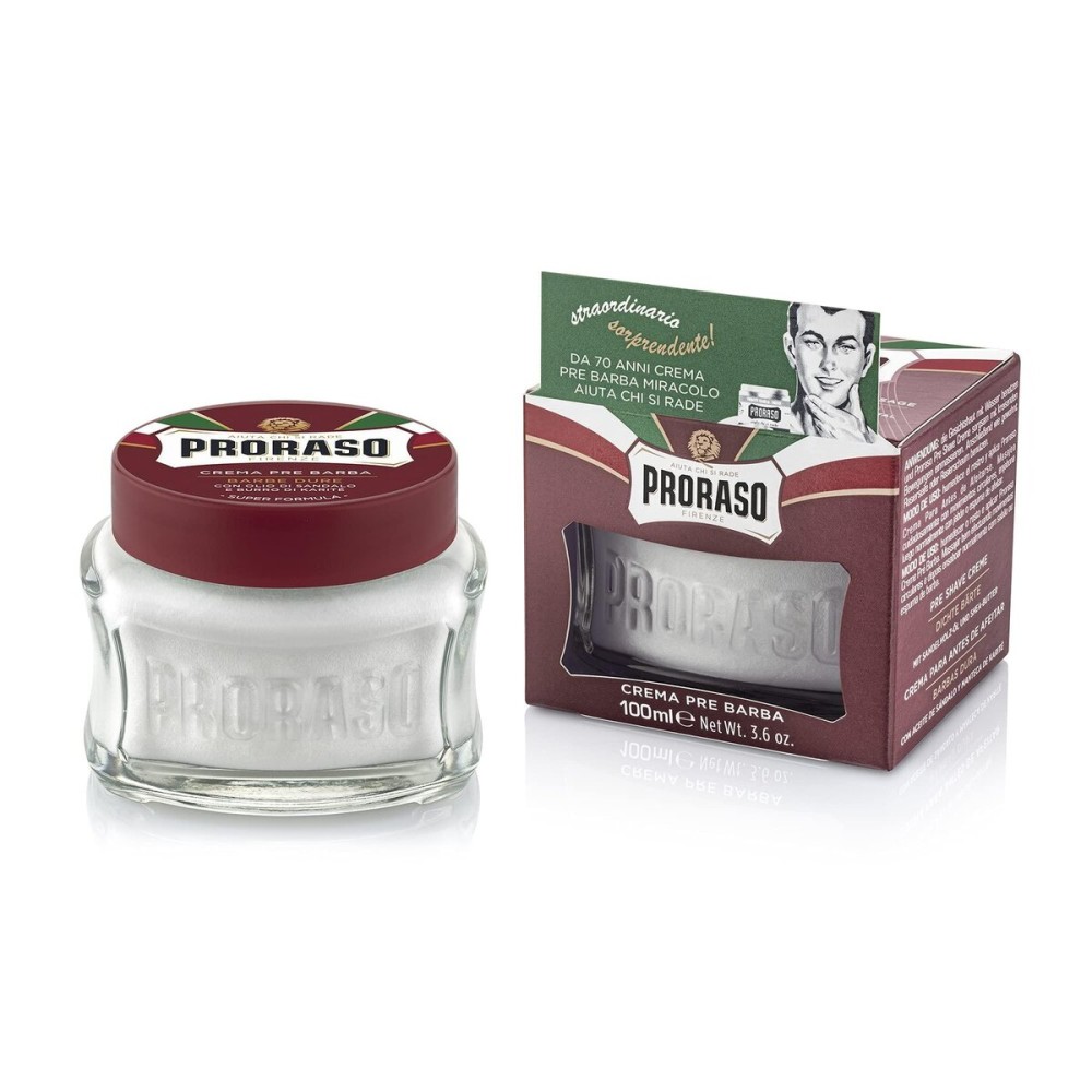 Proraso Pre-Shave Conditioning Cream for Men, Moisturizing and Nourishing for Coarse Beards with Sandalwood Oil, 3.6 oz Proraso Pre-Shave Conditioning Cream for Men, Moisturizing and Nourishing for Coarse Beards with Sandalwood Oil, 3.6 oz