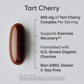 Sports Research Tart Cherry Capsules - Made from Montmorency Tart Cherries - Non-GMO & Gluten Free - 60 Liquid Softgels Sports Research Tart Cherry Capsules - Made from Montmorency Tart Cherries - Non-GMO & Gluten Free - 60 Liquid Softgels