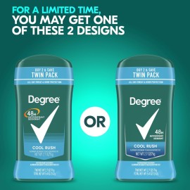 Degree Men Original Antiperspirant Deodorant Cool Rush Twin Pack 48-Hour Sweat & Odor Protection Antiperspirant For Men 2.7 oz Degree Men Original Antiperspirant Deodorant Cool Rush Twin Pack 48-Hour Sweat & Odor Protection Antiperspirant For Men 2.7 oz