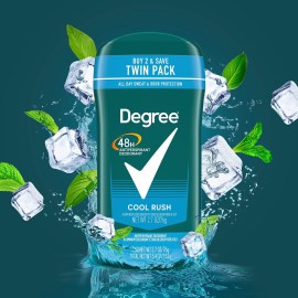 Degree Men Original Antiperspirant Deodorant Cool Rush Twin Pack 48-Hour Sweat & Odor Protection Antiperspirant For Men 2.7 oz Degree Men Original Antiperspirant Deodorant Cool Rush Twin Pack 48-Hour Sweat & Odor Protection Antiperspirant For Men 2.7 oz