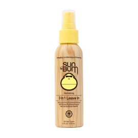 Sun Bum Revitalizing 3 in 1 Leave In Conditioner - Anti Frizz Detangler - Color Safe with UV Protection - Enriched with Coconut Oil and Banana - 4 oz