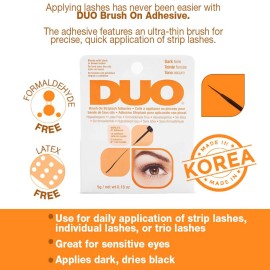 DUO Brush-On Strip Lash Adhesive, Dark Tone, 0.18 oz, 1-Pack DUO Brush-On Strip Lash Adhesive, Dark Tone, 0.18 oz, 1-Pack