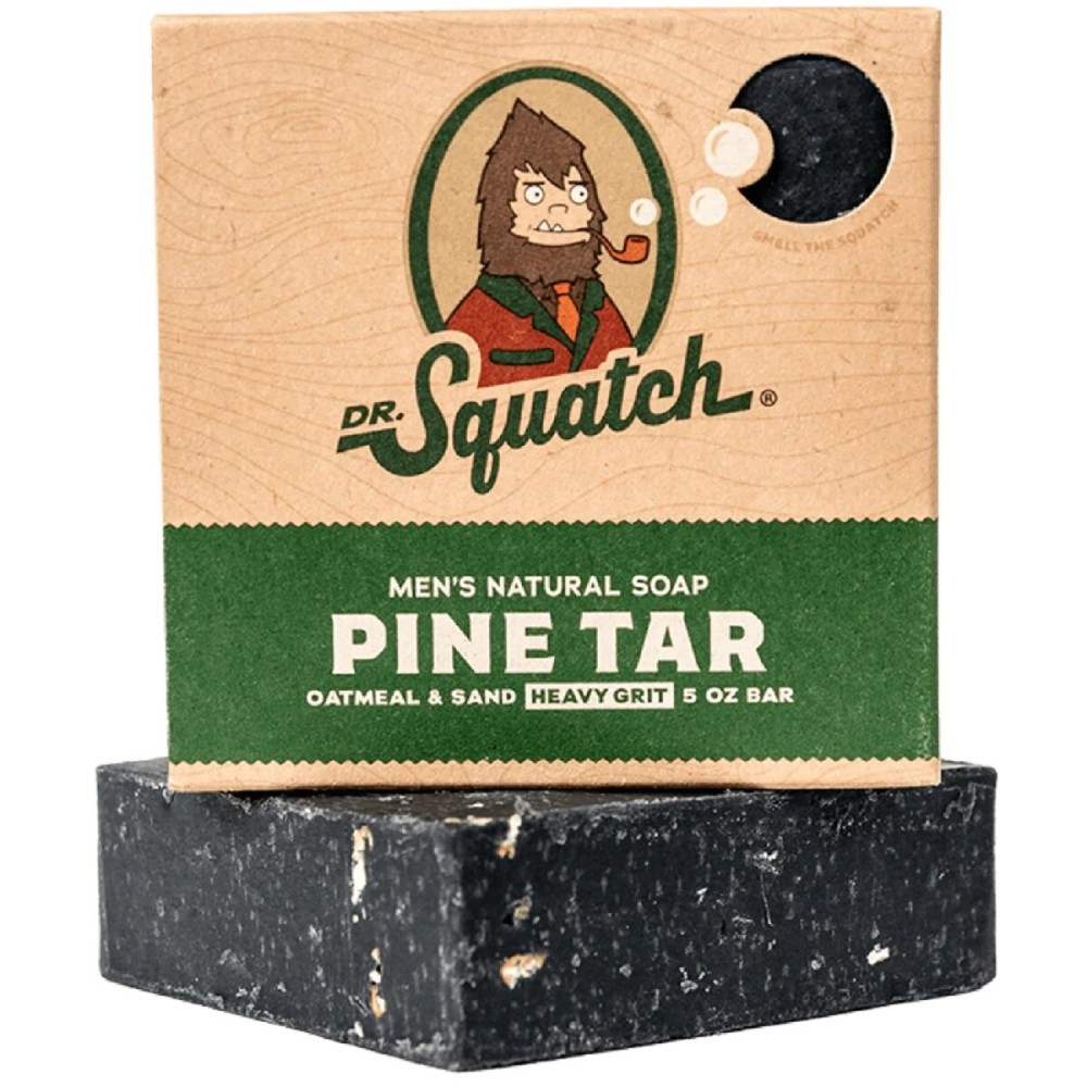 Dr. Squatch All Natural Bar Soap for Men with Heavy Grit, Pine Tar Dr. Squatch All Natural Bar Soap for Men with Heavy Grit, Pine Tar