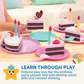 Battat- Play Circle- Birthday Cake - Toy Food - Plates & Candles Accessories- Pretend Play- Princess Birthday Party- 3 years + (24 Pcs) Battat- Play Circle- Birthday Cake - Toy Food - Plates & Candles Accessories- Pretend Play- Princess Birthday Party- 3 years + (24 Pcs)