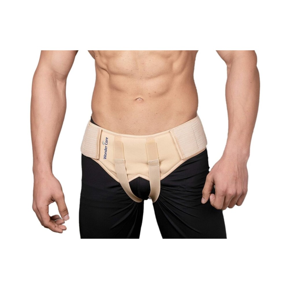 Wonder Care Hernia Belt for Men Inguinal - Hernia Truss, Groin Brace Hernia Support for Men, Removable Compression Pads & Adjustable Groin Straps, Double inguinal Hernia Support for Men, Small