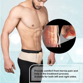 Wonder Care Hernia Belt for Men Inguinal - Hernia Truss, Groin Brace Hernia Support for Men, Removable Compression Pads & Adjustable Groin Straps, Double inguinal Hernia Support for Men, Small