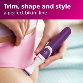 Philips Beauty Bikini Genie Cordless Trimmer for Bikini Line Hair Removal, with Shaving Head and Comb, BRT383/50 Philips Beauty Bikini Genie Cordless Trimmer for Bikini Line Hair Removal, with Shaving Head and Comb, BRT383/50