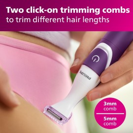 Philips Beauty Bikini Genie Cordless Trimmer for Bikini Line Hair Removal, with Shaving Head and Comb, BRT383/50 Philips Beauty Bikini Genie Cordless Trimmer for Bikini Line Hair Removal, with Shaving Head and Comb, BRT383/50