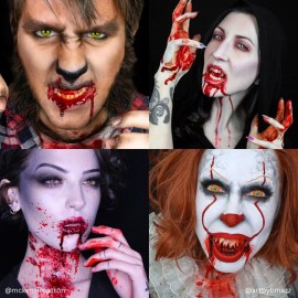 Mehron Makeup Stage Blood | Realistic For Halloween | Washable Fake Blood for Special FX, Stage & Screen, Halloween, & Cosplay (9 oz) (Bright Arterial) Mehron Makeup Stage Blood | Realistic For Halloween | Washable Fake Blood for Special FX, Stage & Screen, Halloween, & Cosplay (9 oz) (Bright Arterial)