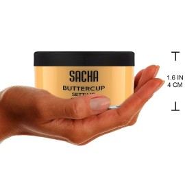 Sacha BUTTERCUP Setting Powder. No Ashy Flashback. Blurs Fine Lines and Pores. Loose, Translucent Face Powder to Set Makeup Foundation or Concealer. For Medium to Dark Skin Tones, 1.75 oz. Sacha BUTTERCUP Setting Powder. No Ashy Flashback. Blurs Fine Lines and Pores. Loose, Translucent Face Powder to Set Makeup Foundation or Concealer. For Medium to Dark Skin Tones, 1.75 oz.