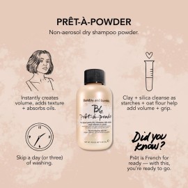 Bumble and bumble. Prt--powder Dry Shampoo Powder | Adds Volume, Texture + Absorbs Oil | Non-Aerosol | Wavy + Straight, Mini Travel Size, 0.5 Ounce Bumble and bumble. Prt--powder Dry Shampoo Powder | Adds Volume, Texture + Absorbs Oil | Non-Aerosol | Wavy + Straight, Mini Travel Size, 0.5 Ounce