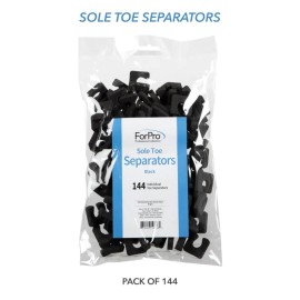 ForPro Sole Toe Separators - Black Luxurious Foam Separators - Individual Toe Separators for Pedicures  144-Count ForPro Sole Toe Separators - Black Luxurious Foam Separators - Individual Toe Separators for Pedicures  144-Count