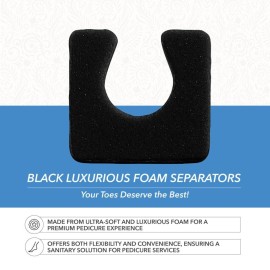 ForPro Sole Toe Separators - Black Luxurious Foam Separators - Individual Toe Separators for Pedicures  144-Count ForPro Sole Toe Separators - Black Luxurious Foam Separators - Individual Toe Separators for Pedicures  144-Count