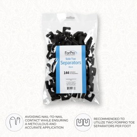 ForPro Sole Toe Separators - Black Luxurious Foam Separators - Individual Toe Separators for Pedicures  144-Count ForPro Sole Toe Separators - Black Luxurious Foam Separators - Individual Toe Separators for Pedicures  144-Count