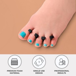 ForPro Sole Toe Separators - Black Luxurious Foam Separators - Individual Toe Separators for Pedicures  144-Count ForPro Sole Toe Separators - Black Luxurious Foam Separators - Individual Toe Separators for Pedicures  144-Count