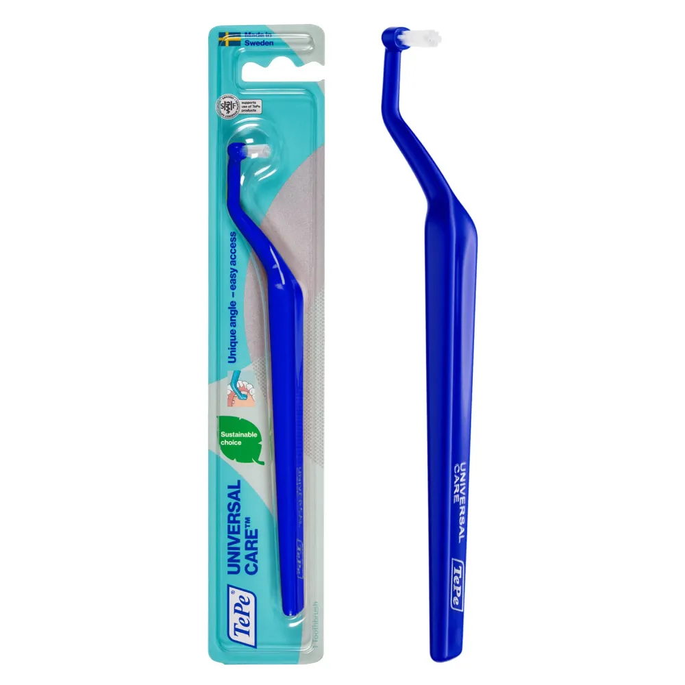 TePe Universal Care Angled Soft-Bristle Toothbrush, Small-Head Orthodontic Toothbrush TePe Universal Care Angled Soft-Bristle Toothbrush, Small-Head Orthodontic Toothbrush