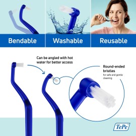 TePe Universal Care Angled Soft-Bristle Toothbrush, Small-Head Orthodontic Toothbrush TePe Universal Care Angled Soft-Bristle Toothbrush, Small-Head Orthodontic Toothbrush