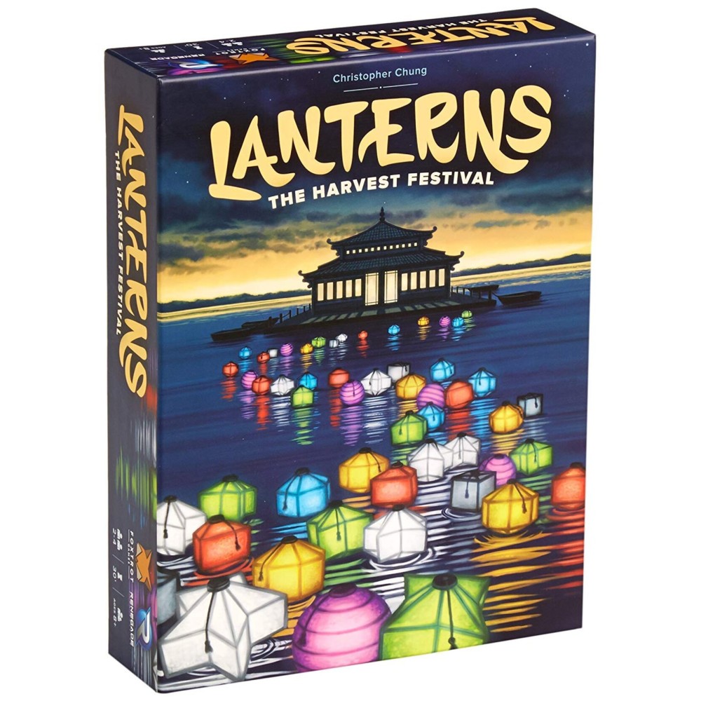 Renegade Game Studios Lanterns: The Harvest Festival, Fast Paced Card Game Set, 2-4 Players, 30 Min Playing Time, Place Tiles to Adorn The Palace Lake with Floating Lanterns, Earn The Most Honor Befor
