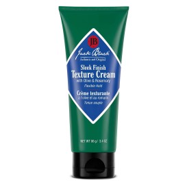 Jack Black Sleek Finish Texture Cream, 3.4 Oz. - Hair Styling Cream for Men & Women, Hair Texturizer for Dry to Normal Coarse, Thick, or Wavy Hair, Fragrance-Free Hair Lotion, Hair Product