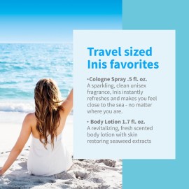 Inis the Energy of the Sea Cologne & Body Lotion Sampler Set - Travel Size Toiletries for Women and Men - Unisex Ocean Fresh Fragrance