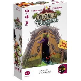 IELLO: Welcome to The Dungeon, Push-Your-Luck Elements, Disappearing Equipment, Strategy Board Game, 30 Minute Game Play, 2 to 4 Players, Ages 10 and Up