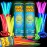 PartySticks Glow Sticks Party Supplies 200pk - 8 Inch Glow in the Dark Light Up Sticks Party Favors, Glow Party Decorations, Neon Party Glow Necklaces and Glow Bracelets with Connectors