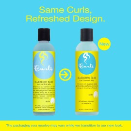 Curls Blueberry Bliss Control Jelly - 8 oz, Define & Defrizz, Wash and Go\'s, Twist Outs & Braid Outs, for Wavy, Curly, and Coily Hair Types